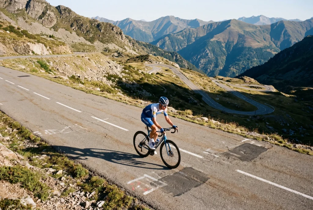 Análisis del recorrido en ciclismo con perfil altimétrico y puertos